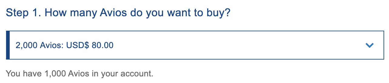 buy 2000 british airways avios