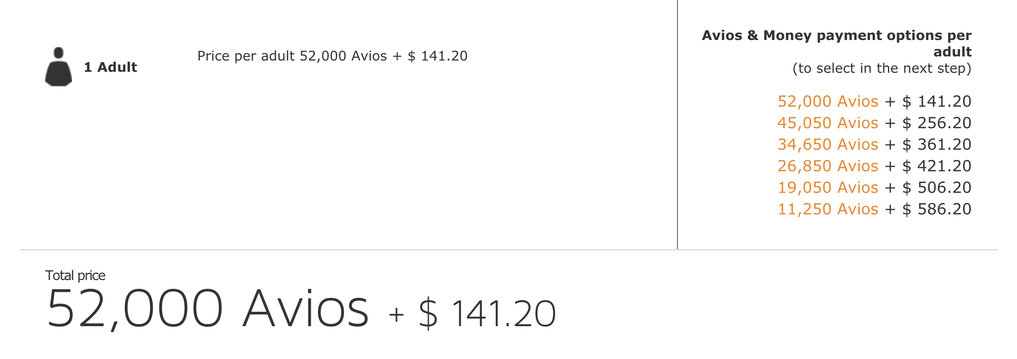 iberia avios and money options