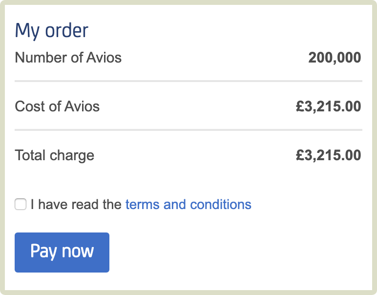 buy 200000 vueling avios