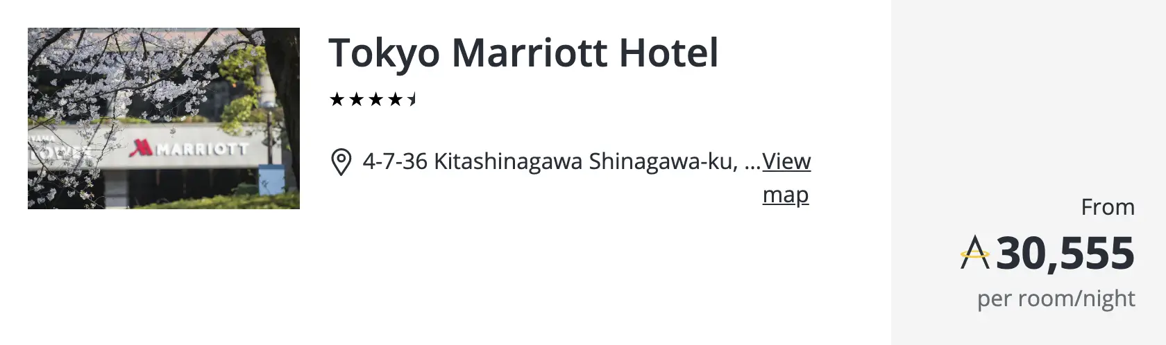 tokyo marriott hotel asia miles