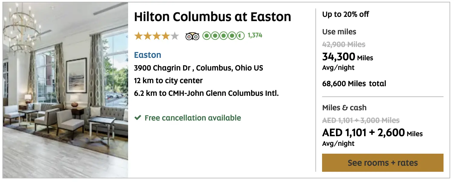 Etihad Hilton Easton Spend