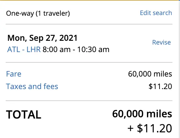 united atlanta to london miles