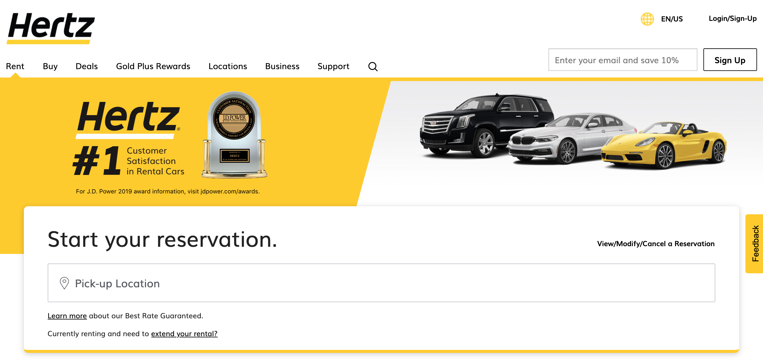 hertz homepage