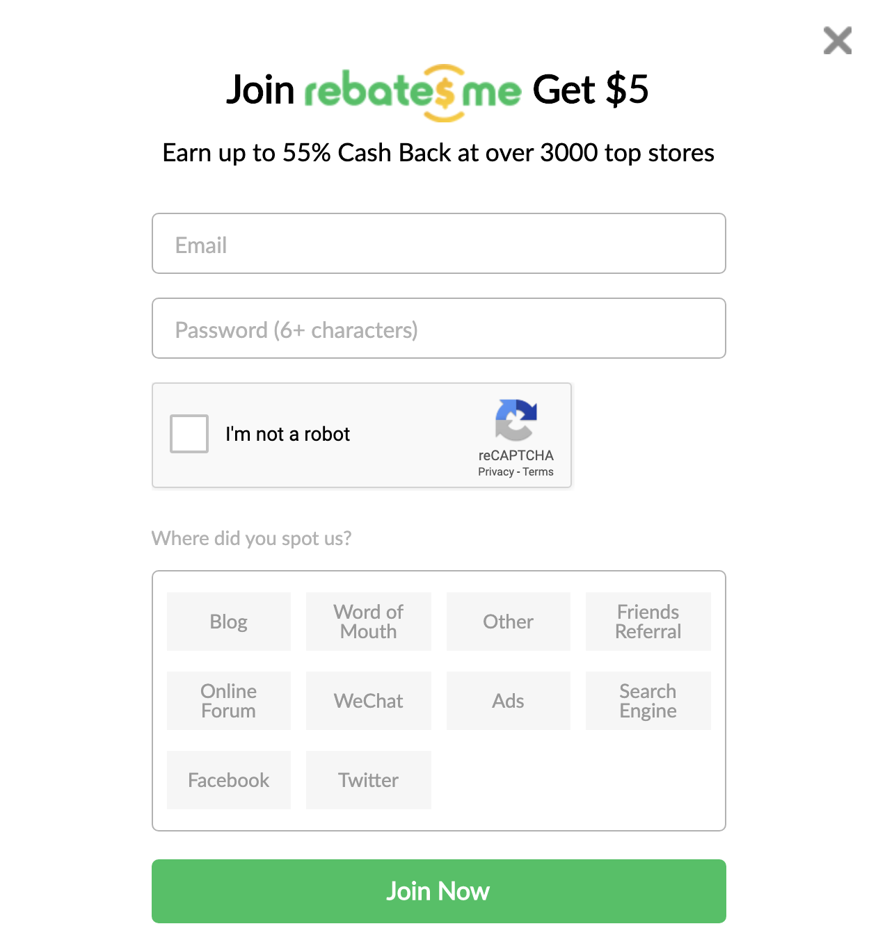 rebatesme signup