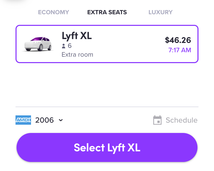 hilton lyft select ride