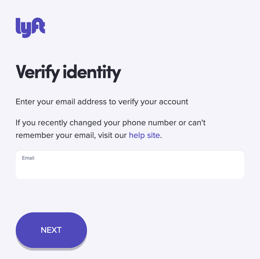 verifiy lyft account