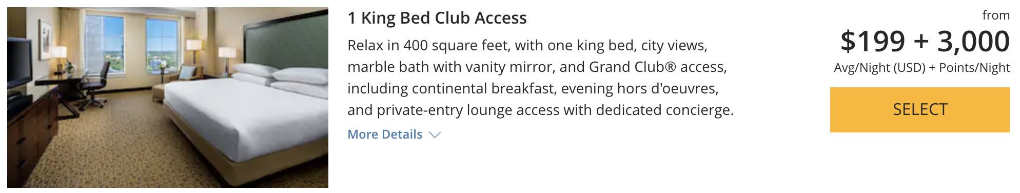 grand hyatt atlanta club access points cash