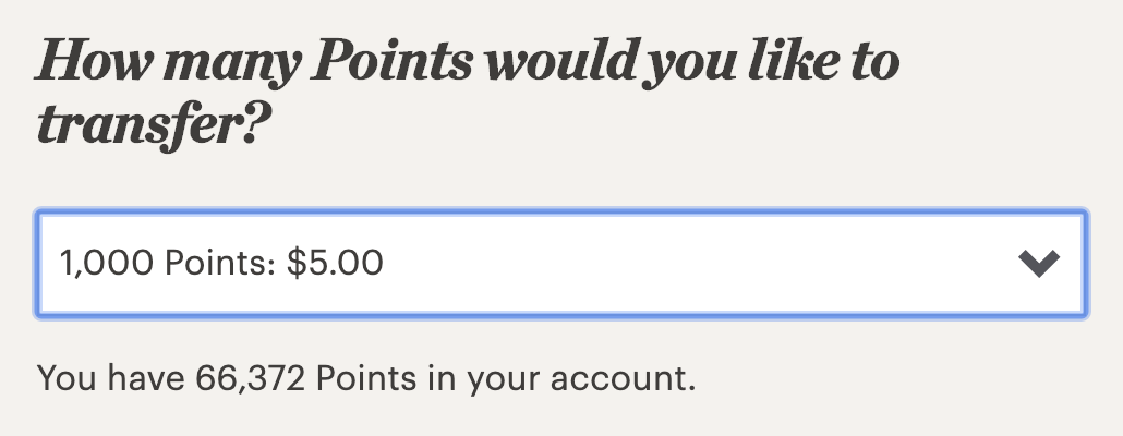 transfer IHG points to members