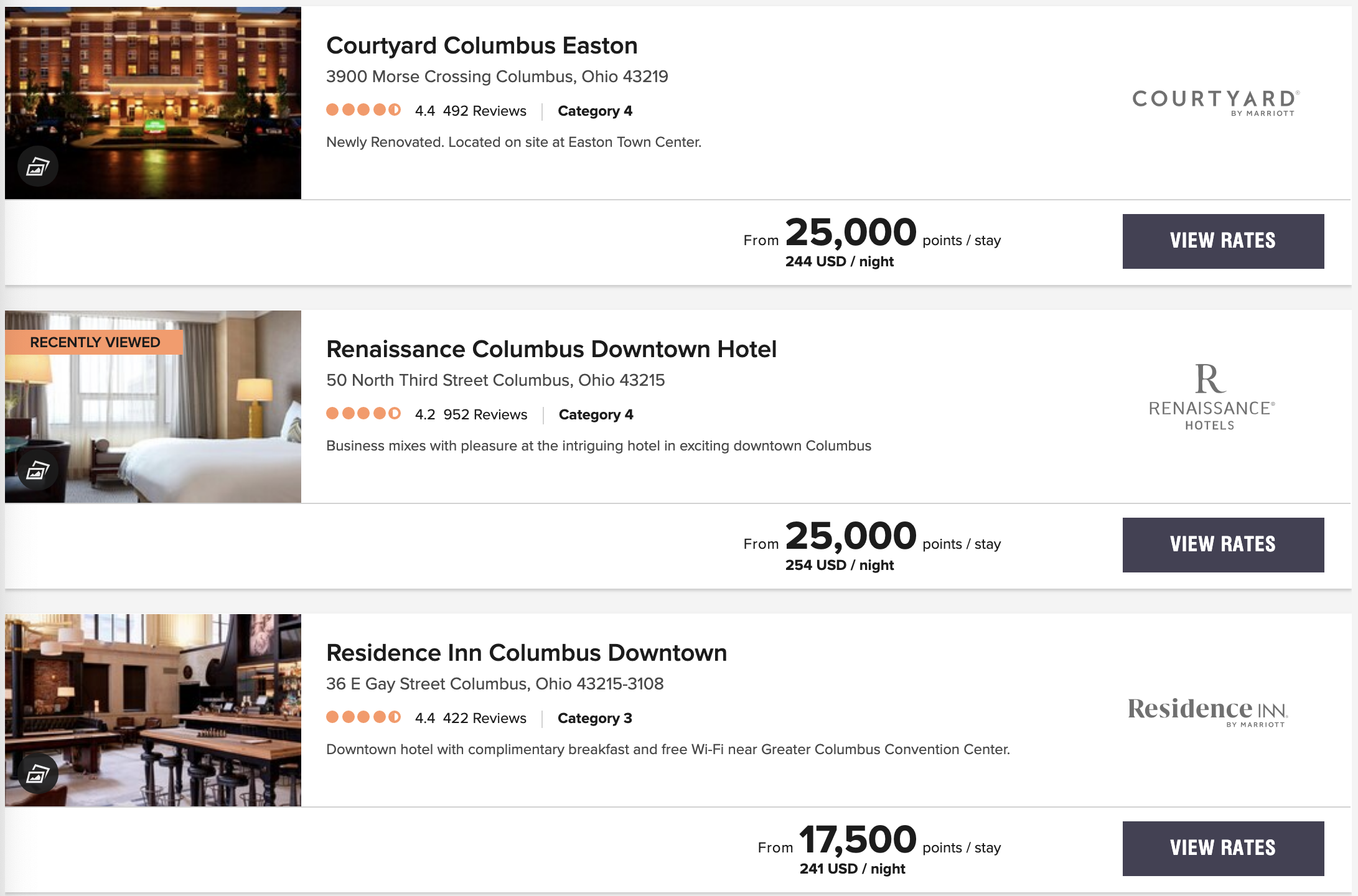 marriott ohio expensive hotels