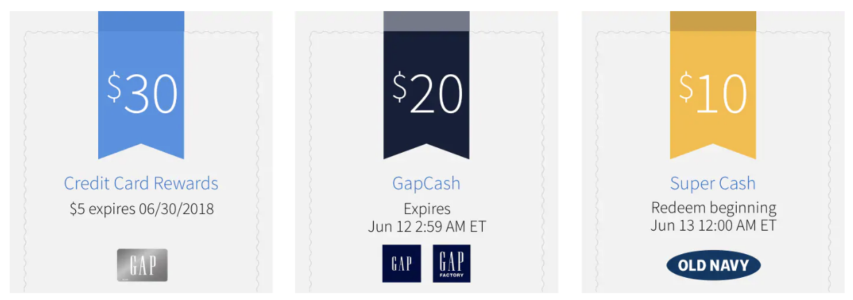 gap rewards earned