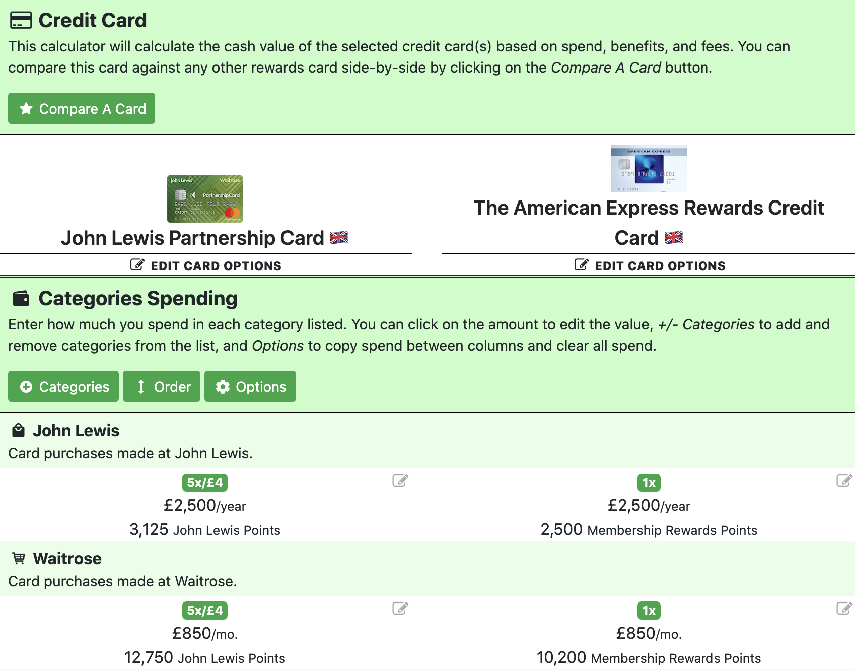 Compare John Lewis Partnership Card