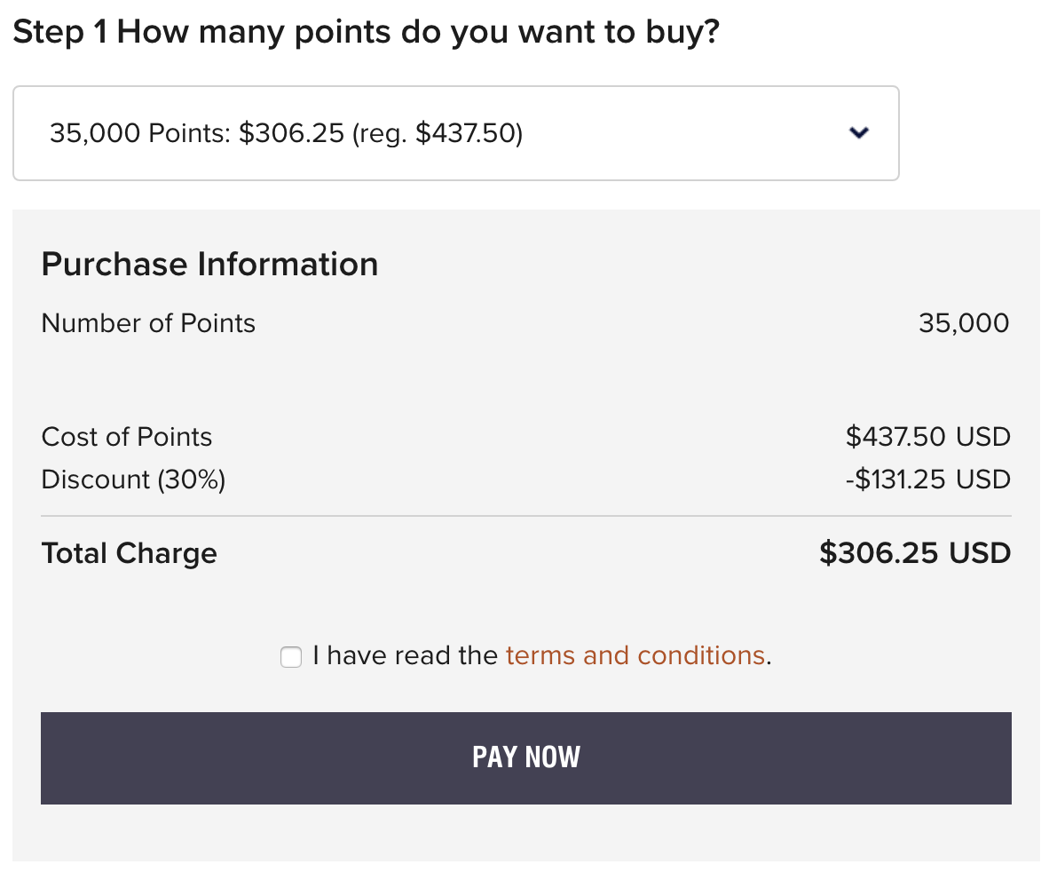 Buying points and miles guide the point calculator