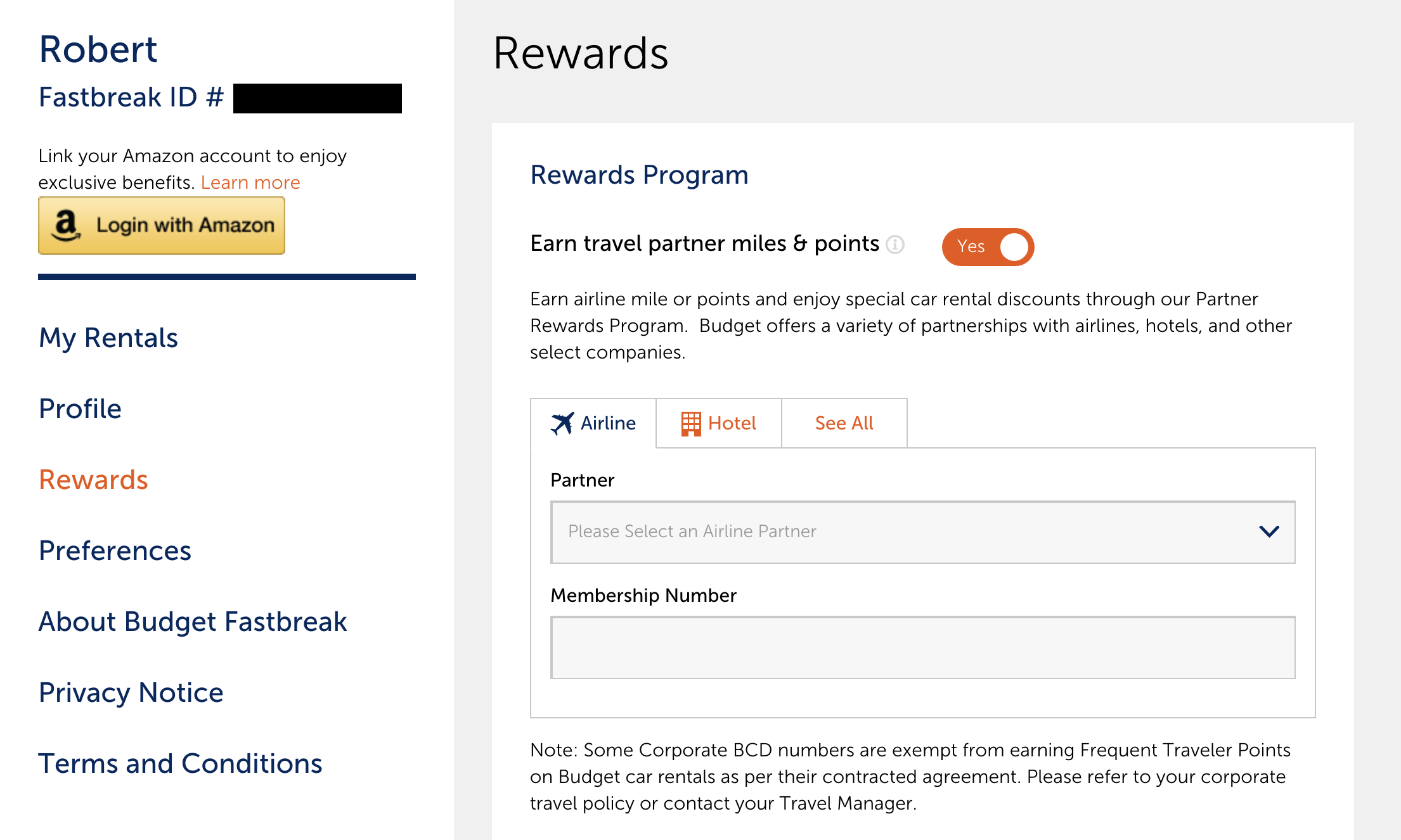 Budget Partner Reward Program