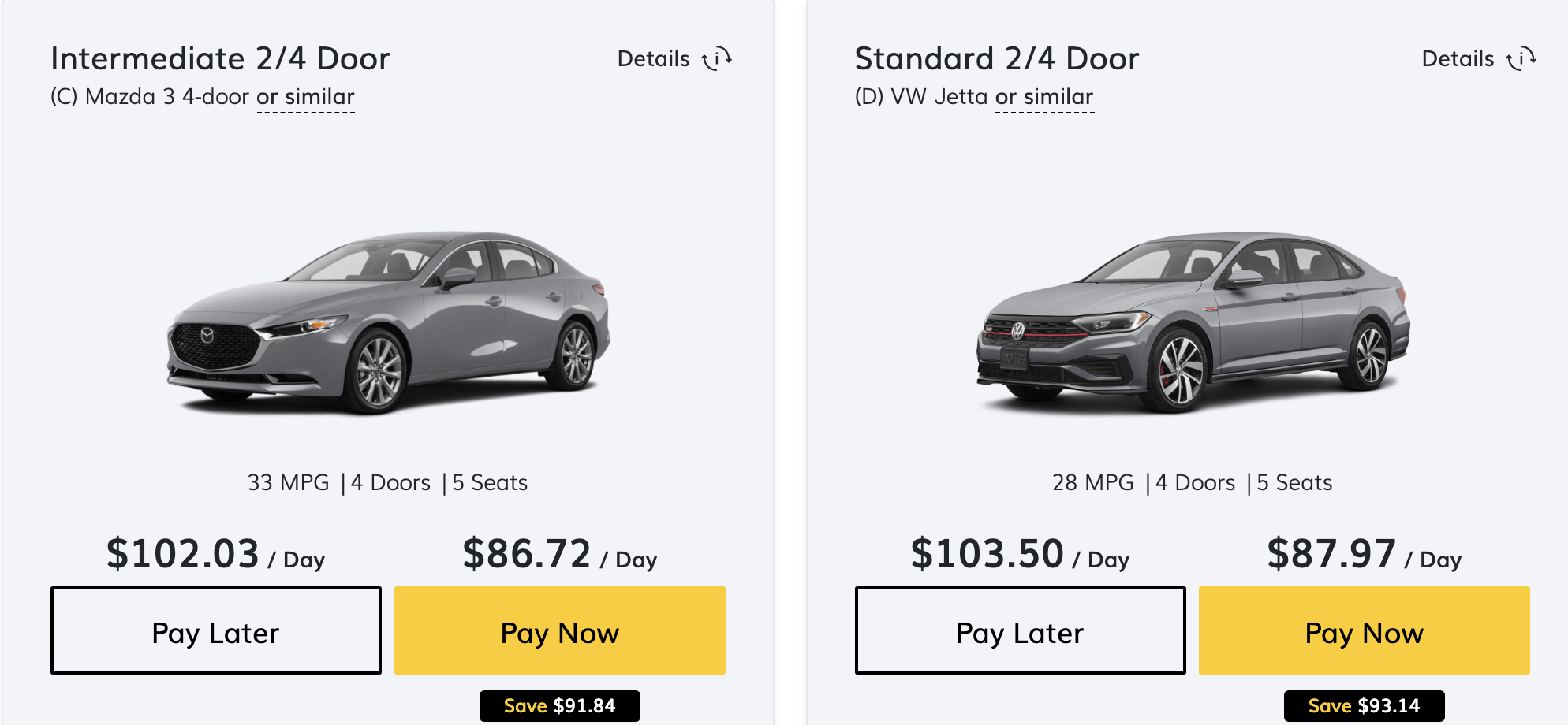 dtw hertz 5 day rental