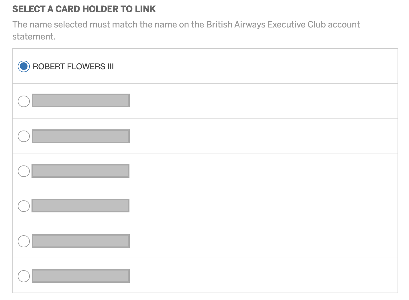 amex select a cardholder