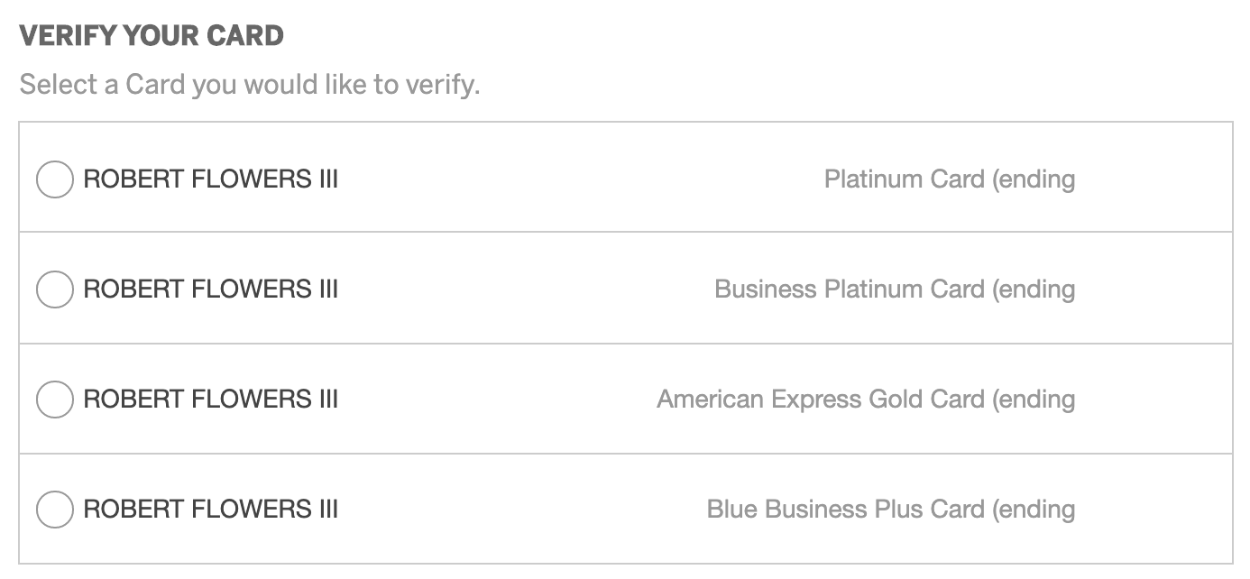 amex verify your card