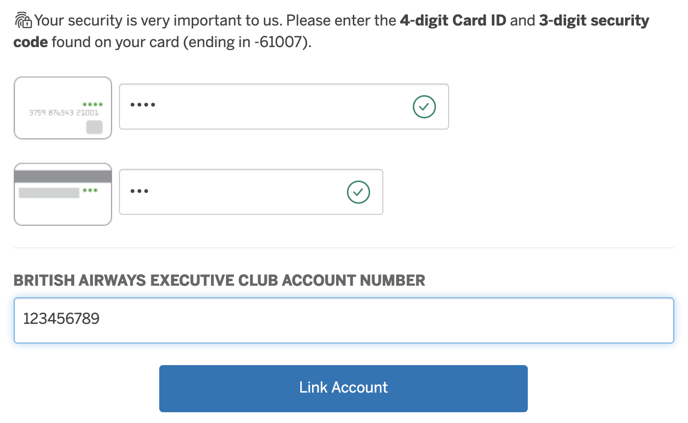 amex verifiy code ba membership number