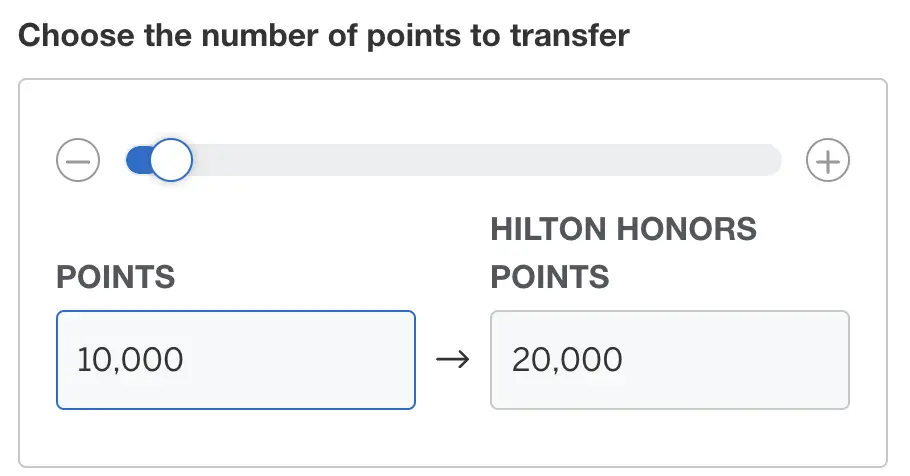 amex points to hilton honors points